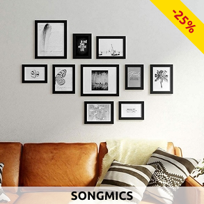 SONGMICS Fotorahmen, 10er-Set, schwarz