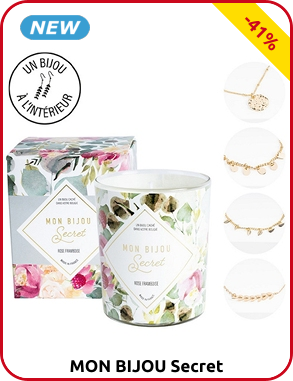 Mon Bijou Secret Kerze «Rose/framboise», Armband goldfarben