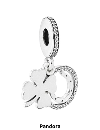 Pandora Anhänger «Kleeblatt», Silber/Zirkonen