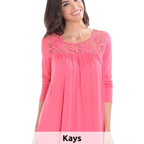 Top mit Spitze, rosa