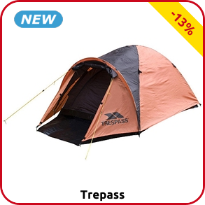 Zelt Trespass für 2 Personen, 150 x 205 x H 115 cm