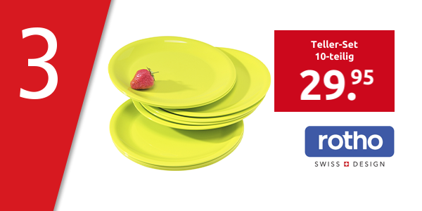 rotho Teller-Set 10-teilig, für 10 Personen