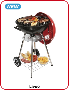 Livoo Grill Holzkohle-Grill, 41 cm