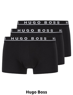 HUGO BOSS Boxer, 3er-Pack, in Schwarz