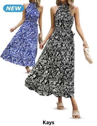 Ärmelloses Maxikleid «Elsa», blau