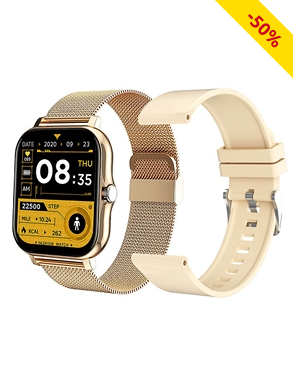 Smartwatch «City», 1,69", 2 auswechselbare Armbänder City/Schick & Sport