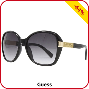 Guess Damensonnenbrille mit Dekoelement, schwarz