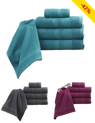 Badetücher, Frottee-Set, 4-teilig, ultraweich, türkis