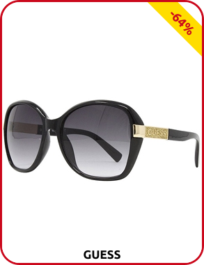 Guess Damensonnenbrille mit Dekoelement, schwarz