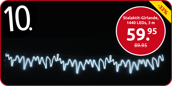 Stalaktit-Girlande, 1440 LEDs, 3 m