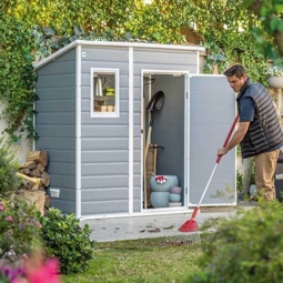 Gartenhaus, Gerätehaus KETER Manor Pent 6x4 inkl. Fußboden 175 x 103 cm grau