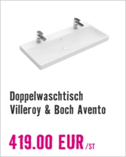 Doppelwaschtisch Villeroy & Boch Avento 4156A4R1 100x47 cm weiß mit Beschichtung