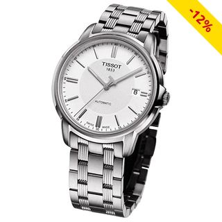 Herrenuhr, Armband aus Edelstahl, silberfarben