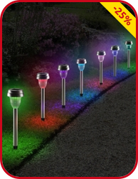 Solarlampen LED «Multicolor», 10 Stück