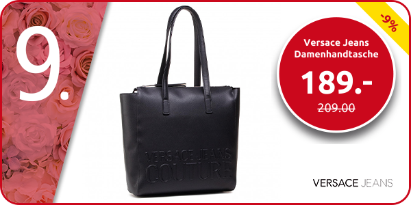 Versace Jeans Damenhandtasche, schwarz