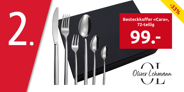 Oliver Lehmann Besteckkoffer «Cara», 72-teilig für 12 Personen