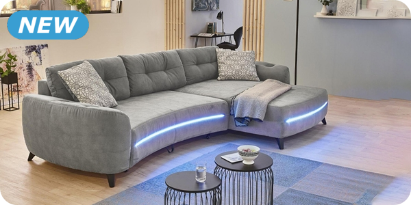 Sofa «Connect» Bluetooth, hellgrau
