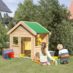 Kinderspielhaus Woodfeeling Benedikt 135x123 cm Holz natur