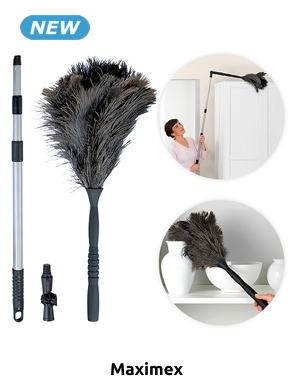 Maximex Neigbarer Staubwedel, mit Straussenfedern