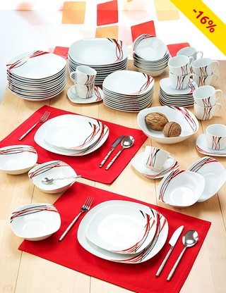 Tafelservice «Nina» für 12 Personen, 73-teilig