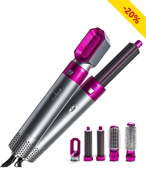 Warmluftbürste «Hot styler» mit 5 Aufsätzen