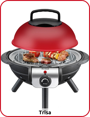 Trisa Elektro-Grill BBQ Junior mit Thermostat, rot