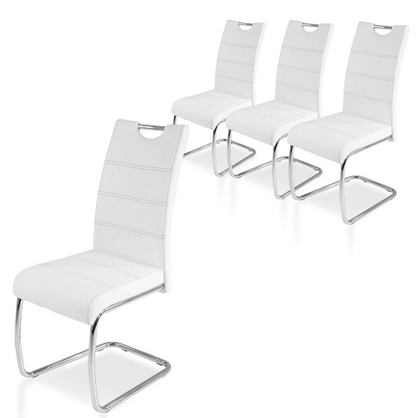 Set 4 Stühle «Rosa», weiss