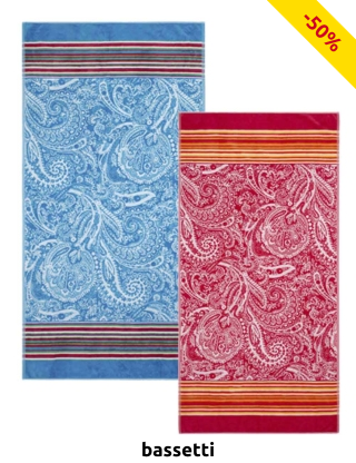 Bassetti Badetuch «Noto», 90 x 180 cm, türkis