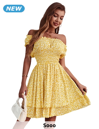 Kleid «Euphoria», gelb/weiss