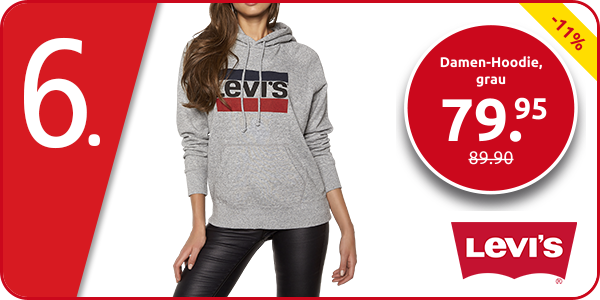 Levi's Damen-Hoodie, grau