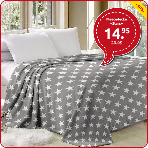 Fleecedecke «Stars», 150 x 200 cm