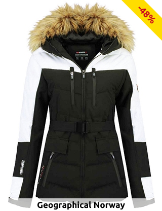 Geographical Norway Expedition Damenparka «Aquarelle», schwarz