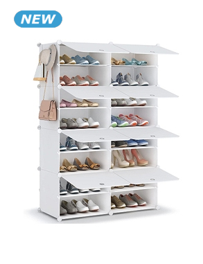 Schuhschrank «Simba», 85 x 125 x 32 cm, weiss