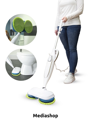 Livington rotierender Dampfreiniger «Steam Twister», weiss