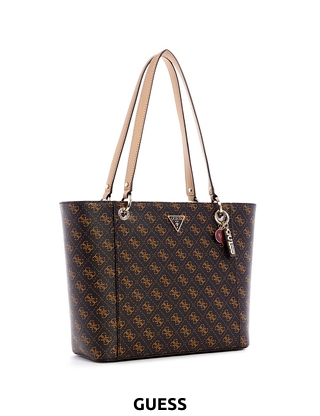 GUESS Handtasche Elite Tote «Noelle», mit Logoprint, braun