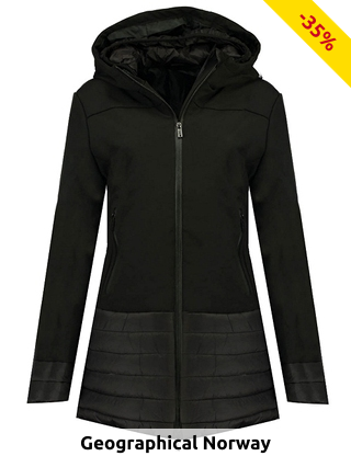 Geographical Norway Expedition Damenparka «Brunetta», schwarz