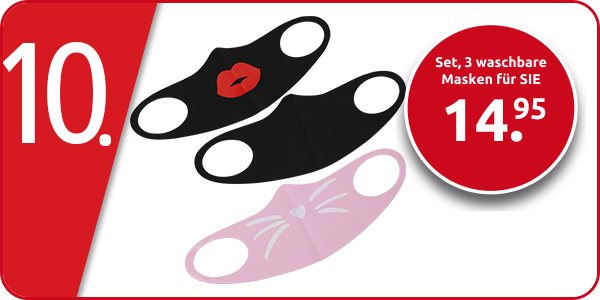 Set, 3 waschbare Masken für SIE