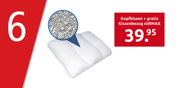 Kopfkissen + gratis Kissenbezug AIRMAX