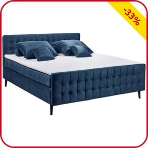 Boxspringbett «Candy» 160 x 200 cm, blau