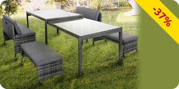 Gartenset «Maxi Dining», 6-teilig, grau