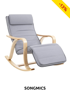 Sessel «Lea» mit Schaukelfunktion, 67 x 125 x 91 cm, grau