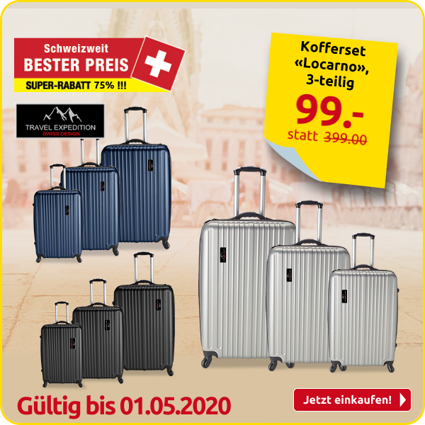 Kofferset «Locarno», 3-teilig, grau