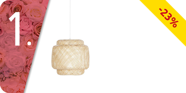 Hängelampe «Bali», beige