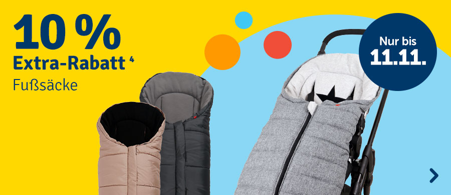 10% Extra-Rabatt⁴ auf Fußsäcke