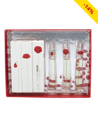 Kenzo Set mit 3 Eaux de Parfum «Flower by Kenzo», für SIE, 3 x 4 ml