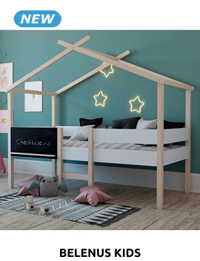 BELENUS KIDS Bett «House», 90 x 200 cm, weiss