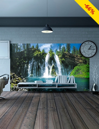 Deko-Tapete «Wasserfall», 180 x 300 cm