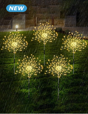 Solarlampen «Feuerwerk», 5er-Set