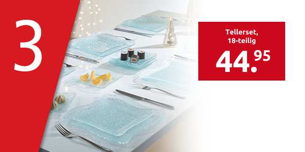 Tellerset «Oceana», 18-teilig