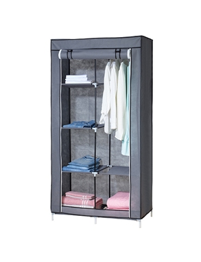 Kleiderschrank aus Vlies, B 90 cm, grau
